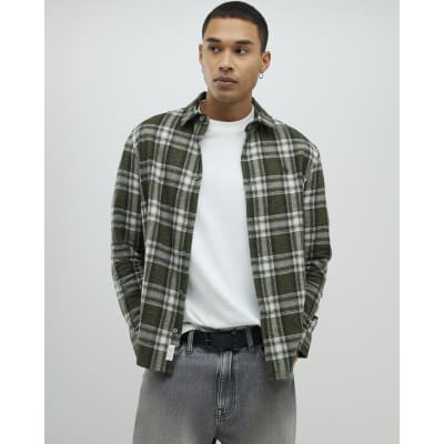 Green Regular Fit Check Shirt