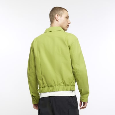 Green regular fit Harrington jacket River Island