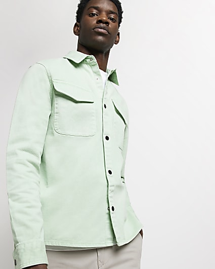 Green Regular fit Long Sleeve Overshirt