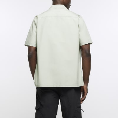 Green regular fit short sleeve utility shirt | River Island