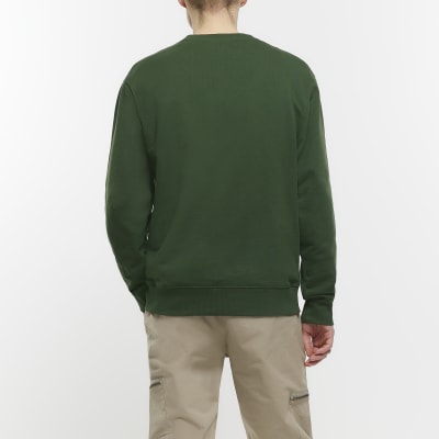 Green regular fit varsity sweatshirt | River Island