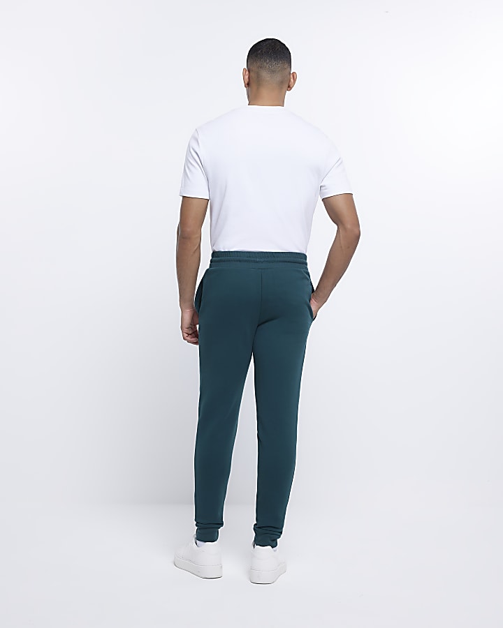 Green RI branded muscle fit joggers