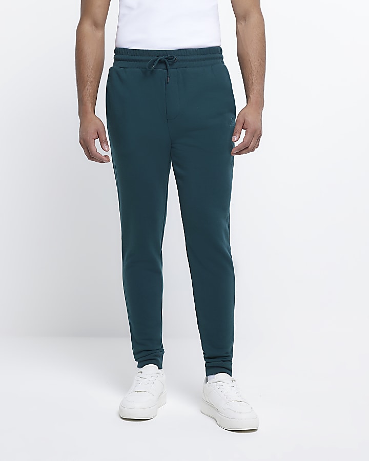 Green RI branded muscle fit joggers
