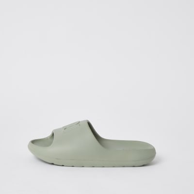 Green RI branded sliders | River Island