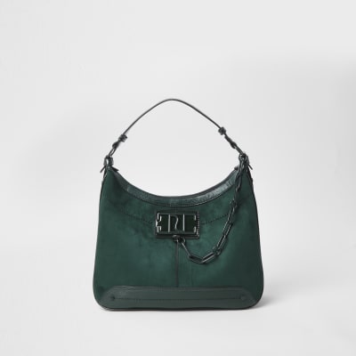 river island black chain slouch bag