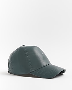 Green RI faux leather cap
