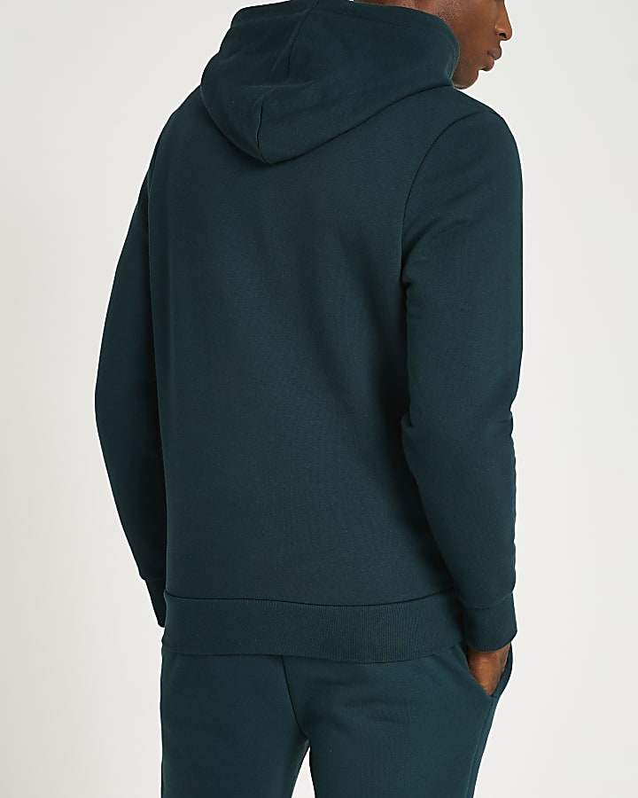 Green RI muscle fit hoodie