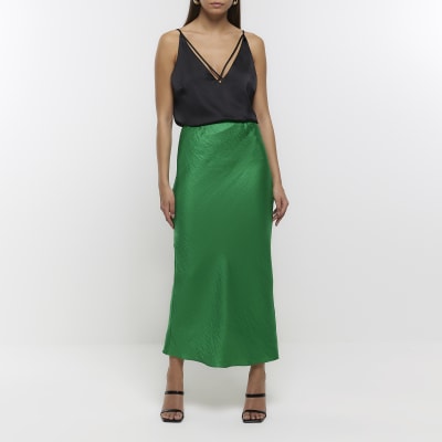 Green skirt shop river island