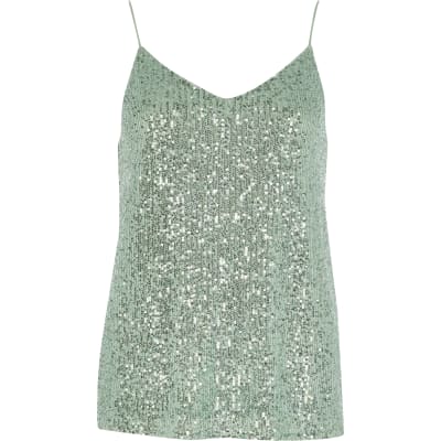 next green sequin top