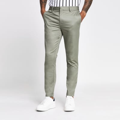 green skinny chino pants