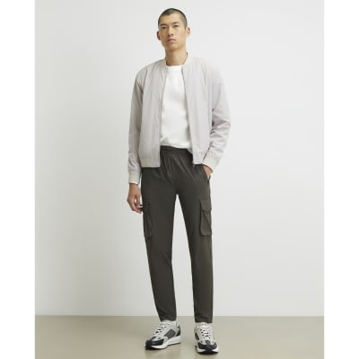 Green Skinny Fit Cargo Trousers