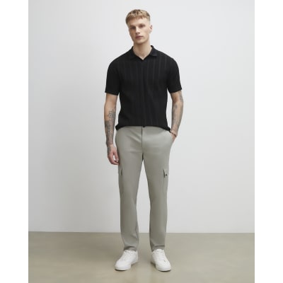 Green Skinny Fit Cargo Trousers