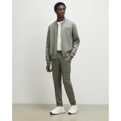 Green Skinny Fit Cargo Trousers