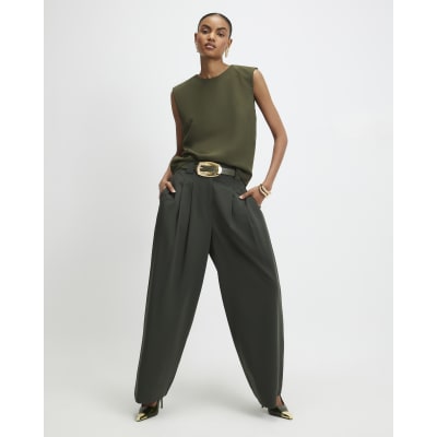 Green Sleeveless Tank Top