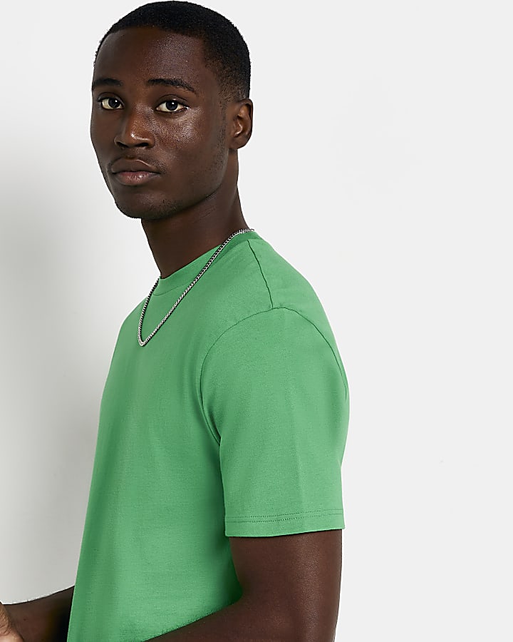 Green slim fit t-shirt