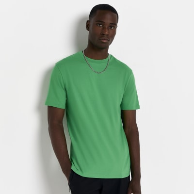 Green slim fit tshirt River Island