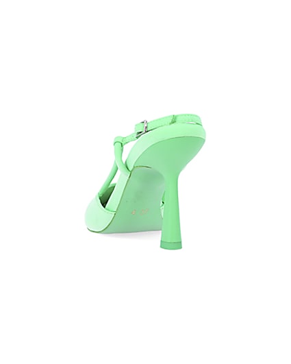 360 degree animation of product Green sling back heeled court shoes frame-8