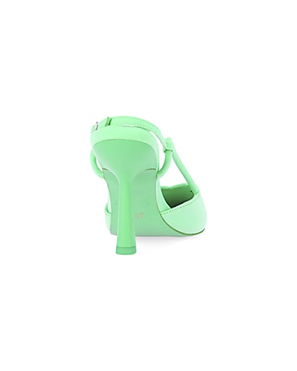 360 degree animation of product Green sling back heeled court shoes frame-10