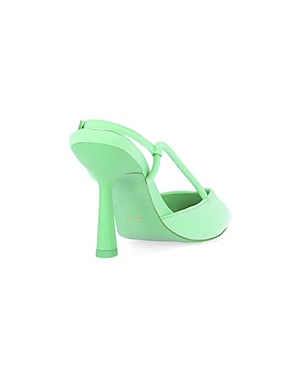 360 degree animation of product Green sling back heeled court shoes frame-11