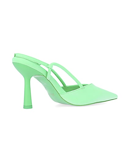 360 degree animation of product Green sling back heeled court shoes frame-13