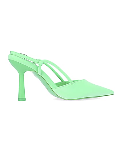 360 degree animation of product Green sling back heeled court shoes frame-14