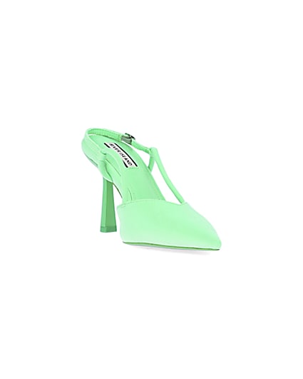 360 degree animation of product Green sling back heeled court shoes frame-19