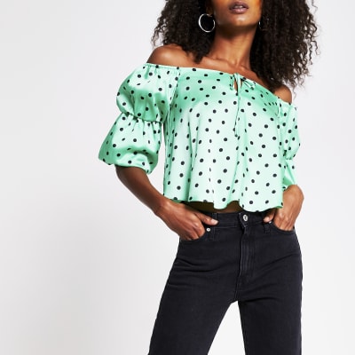polka dot top river island