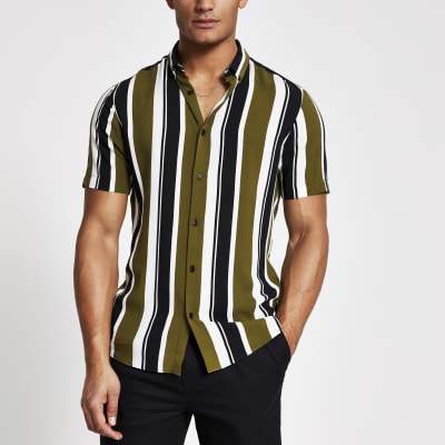 mens short sleeve slim fit shirts