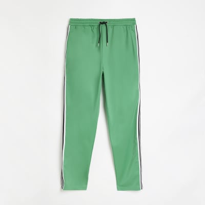 green straight leg joggers