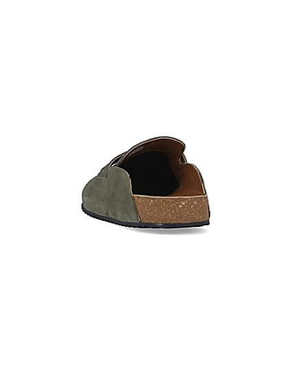 360 degree animation of product Green suede Loafers frame-8