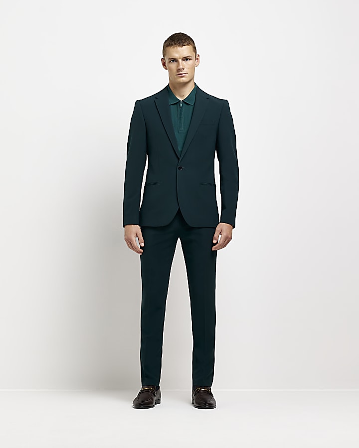 Green Super Skinny fit Suit jacket