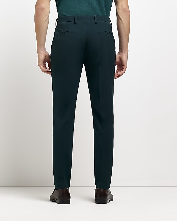 Green Super Skinny fit suit trousers