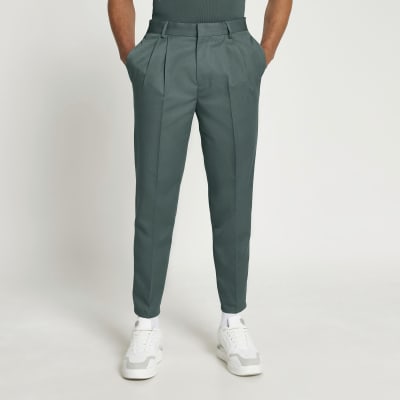 green striped trousers