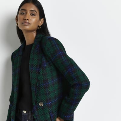river island tartan blazer