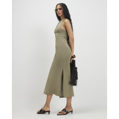 green midi dress river island peexo on LTK