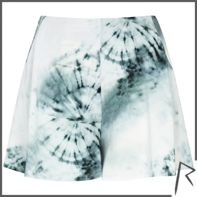 tie dye high waisted shorts