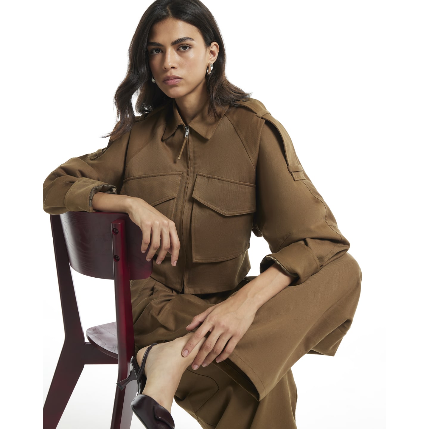 River Island Green Utility Bomber Jacket — photo 1 of 1