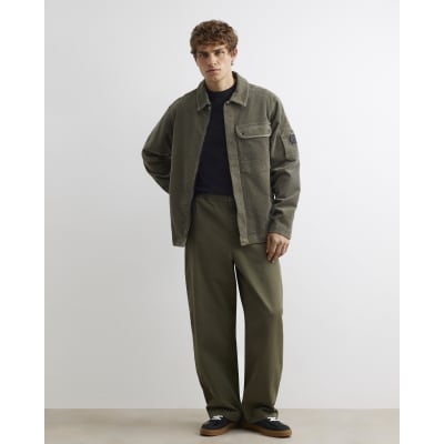 Green Washed Corduroy Overshirt