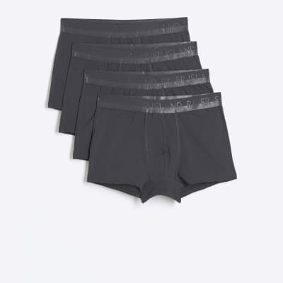 Grey 4 Pack RI Cotton Stretch Trunks