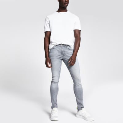 river island grey skinny jeans