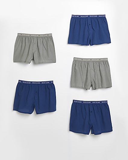 Grey and navy multipack RI branded boxers