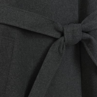 Grey belted longline trench coat River Island