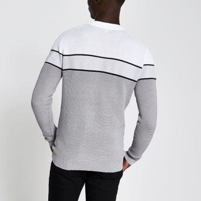 grey waffle jumper
