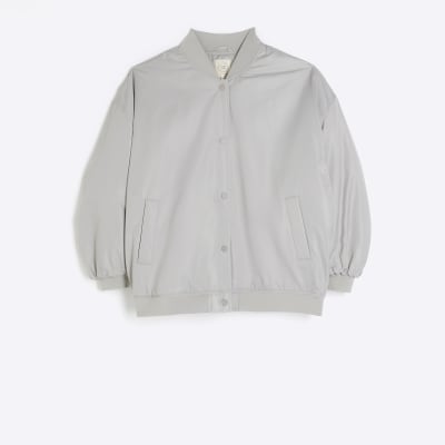 Grey bomber jacket River Island