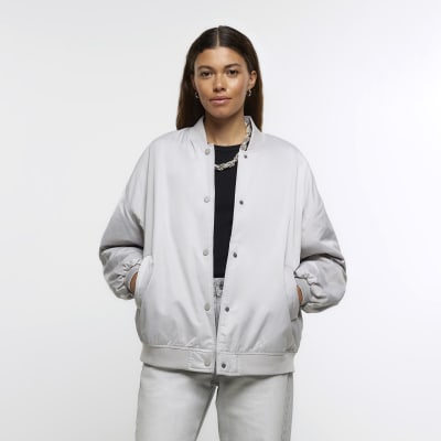 Grey bomber jacket River Island