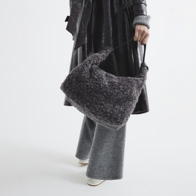 River island grey and white bag hotsell