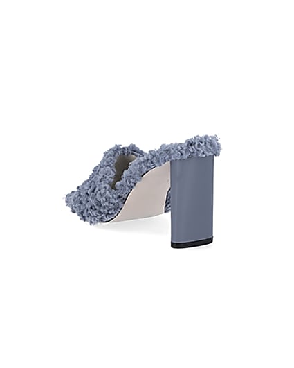 360 degree animation of product Grey borg heeled mules frame-6