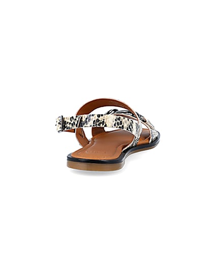 360 degree animation of product Grey buckle flat sandals frame-10
