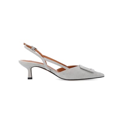 Grey slingbacks store