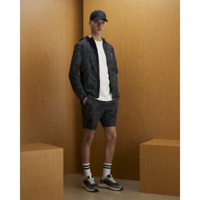 Grey Camouflage Stretch Active Shorts